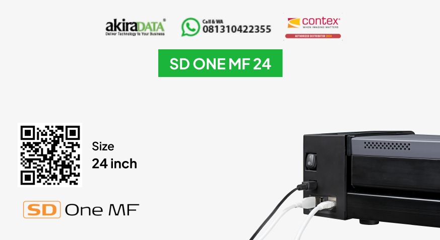 Contex SD One MF 24 – Sistem MFP (Multi-Function Printer) terintegrasi full color format besar (24 inci) dengan touchscreen